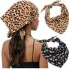 DRESHOW 2 Pezzi Bandana Donna Fascia Triangolare Fascia per Capelli Vintage Annodata per Donne e Ragazze