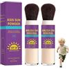 Generico Cipria solare minerale SPF 30 con pennello integrato per bambini - Protezione solare delicata per viso e cuoio capelluto - Resistente a sudore e schizzi, ideale per attività all'aperto,8 g (2Pezzo)
