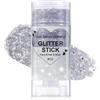 DYIOTF Glitter Stick per Viso, Corpo e Capelli - Gel con Brillantini Argento per Trucco Festival, Carnevale e Feste - Lunga Durata e Facile Applicazione - Paillettes per Donna e Bambina, 1 Pezzo