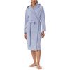 Schiesser Accappatoio Donna con Cappuccio Spugna Lunghezza 110 cm - Cotone Fantasia, Grigio 181535, M
