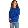 Tommy Hilfiger Donna Felpa Contrast Flag Regular Fit, Blu (Noble Blue), XXS