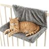 Qnbonrich Lettino riscaldante per gatti con morbido rivestimento in peluche, amaca riscaldante per gatti, per tutti i termosifoni (grigio)