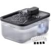 Feandrea Fontanella per Gatti, Distributore Acqua 4,5 L con Filtro e Spegnimento Automatico, Silenziosa, Facile da Pulire, Nero Inchiostro, per Più Animali Domestici, Collezione Boxal PWF002B101