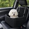 Jinfanshurich Seggiolino auto per cani di piccola taglia, seggiolino rialzo con 2 cinture di sicurezza, rialzo con memory per cuccioli, cuccia per cani per auto, 45 x 45 x 34 cm