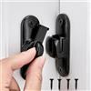 LuyoNova Serratura Porta Scorrevole,Chiavistello Porta Chiavistello per Porta in Legno Serratura Porta Interna 90/180 Gradi Blocca Porta Door Lock con Viti,per Cucine Camera Letto Bagni Studio Nero