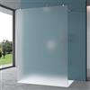Mai & Mai Box Doccia Walk-In 100x200cm, Parete Doccia in Vetro Smerigliato 8mm Vetro di Sicurezza ESG con 2 Bracci Sostegni Telescopici MMBR3