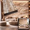 Eternal Parquet CAPPOTTO esterno - interno isolante in STYROFOAM 3D spess. 2,5cm (120x50cm) con resine e malta Marmo di cava Grezzo