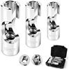 MIGUBIGU 3 PCS Bussola per Sonda Lambda 14 mm 17 mm 19 mm 3/8, Chiave Sonda Lambda, Chiave a Bussola Esagonale CRV Acciaio per Rimozione del Sensore di Ossigeno e Delle Tubazioni del Carburante