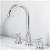 ZYCDP Rubinetteria Lavabo 3 Fori, Rubinetto in Ottone 2 Maniglie acqua Calda e Fredda, Miscelatore Lavabo Bagno 3 Fori, Cromo