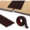 Bocguy Profilo di transizione autoadesivo, profilo a T, PVC listello di transizione 5 x 200 cm, per porte e pavimenti di collegamento di piastrelle in laminato