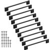 SOTECH 10 maniglie per mobili BLACKLINE XII BA 160 mm alluminio nero opaco (lunghezza 192 mm, larghezza 9 mm, altezza 28 mm) Maniglie per cucina Maniglie per cassettiere