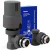 VANCOCO 1/2 Kit Valvola Termostatica Angolo+Ritorno Grigio Antracite