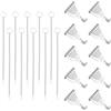 UFURMATE Kit per appendere quadri, 10 ganci con 10 catenelle, ganci in metallo, per appendere quadri da parete, mostre (argento)