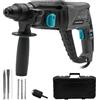 Cecotec Martello Perforatore SDS PowerForce 4000 Atomic. 800W, Energia Impatto 3J, Funzione 3in1, Adattatore Punte Standard, Include Punte e Scalpelli, Cavo 3m, Valigetta per Lavori Rapidi e Precisi