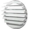 PATIKIL 14 Pollici Copertura In Alluminio Serranda A Lamelle Bianco | Ventilatore Di Scarico Griglia A Lamelle Automatica A Gravità Griglia Rotonda Copertura Auto-Chiudente, Auto-Chiudente