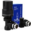 VANCOCO 1/2 Kit Valvola Termostatica Angolo+Ritorno Nero Integrale