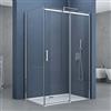 doporro Box Doccia Angolare 75x100x195 cm con Porta Scorrevole Reversibile
