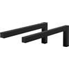 ML DESIGN modern living ML-Design Set di 2 Staffe a Muro Design ad L 400 x 150 mm in Acciaio Nero Supporti per Scaffali Aperti Mensole Telaio Lavabo Bagno Scrivania Mobili Reggimensola da Parete incl. Materiale di Montaggio