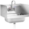 Royal Catering - RCHS-2 - Lavamani inox con rubinetto - Attacco 1/2"