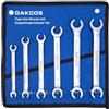 DAKCOS Set 6 Chiavi Tubo Doppia Aperta 8x9 10x11 12x13 14x15 16x17 18x19mm