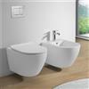 Inbagno Coppia Sanitari Sospesi Tokyo Rimless Bianco Opaco WC E Bidet Con Sedile Soft-Close