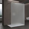 doporro Parete Doccia Walk-In Fissa 120x200 cm con 2 Barre Telescopiche | Vetro Temperato Satinato 8 mm, Profilo in Alluminio 0-20 mm, 2 Supporti Inox 70-120 cm, Anticalcare EasyClean