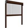 Zanzanet Zanzariera Motorizzata con pannello solare verticale a rullo 65 mm con telecomando per finestre su misura personalizzabile con profilo robusto e resistente in alluminio 60x250 cm