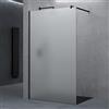 doporro Parete Doccia Walk-In 120x200 cm Senza Porta con Barra Telescopica