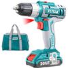 Total Italia Trapano con Borsa 20W 2 Batterie Litio TOTTIDLI2002 Total Italia