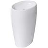Mai & Mai Lavabo a Colonna 53.5X36X85cm in Marmo Fuso, Ovale, Bianco | Lavandino a Colonna, Lavandino su Piedistallo per Bagni, Colossum32, Lavandino da Terra per Bagni