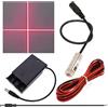 CTRICALVER Kit di modulo laser con fuoco regolabile, (Forma della sorgente di luce: Croce rossa) Kit di alimentazione + Diode di modulo laser industriale 650 nm, 3-5V, Collegamento DC 2,1 mm