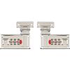 YUEHUA 2 pezzi La valigetta con lucchetto a combinazione di 3 cifre (argento)