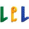 Aire Appendiabiti per bambini, appendiabiti per bambini, design montessori, in plastica biosource, verde giallo, blu, set di 3 pezzi, per abbigliamento, accessori cappelli, borse