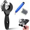 Aicharynic Tagliatubi a cricchetto per acciaio inossidabile e rame (8-29 mm), tagliatubi in acciaio inox e plastica, set da taglio per tubi con 3 dischi da taglio intercambiabili