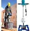 BRIEFNESS Miscelatore per calcestruzzo, mescolatore per malta 2600 W 230 V, mescolatore per malta e calcestruzzo, frusta per calcestruzzo, mescolatore per malta e cemento, 1500 giri/min, cambio a 6 marce, blu