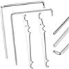 Zourglow Set di 4 Regolazione Finestre in Acciaio per Infissi | 2 Chiavi per Regolazione Finestre (Brugola 4mm, Torx T15, Testa Sferica 4mm) + 2 Chiavi per Cuscinetti Angolari