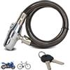 Fishtec Antifurto Power Lock - Catena per bicicletta, motorino o moto con allarme 110 decibel - Funziona a pile - Cavo ⌀ 2 CM, lunghezza 80 CM - Nero