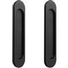 Okaywork 2 Pezzi Porta Scorrevole Ovale Autoadesiva, Maniglie a Incasso, Maniglia Porta Scorrevole, in lega di Alluminio Nero Opaco con Manico Senza Punzonatura, per Porte Scorrevoli e Vetrine/15 cm