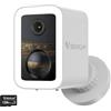 VSTARCAM Telecamera di sorveglianza 2K per esterni ed interni, supporto magnetico, archiviazione cloud gratuita, faretto e sirena, rilevamento di movimento KI, durata della batteria 1-6 mesi, WiFi 2,4