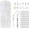 VOSSOT 60 Paia Cuscinetti Naselli per Occhiali in Silicone, Kit di Riparazione Occhiali con Cacciavite, Pinzette e Viti, Pad Nasali Avvitabili sole antiscivolo