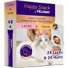 FELIWAY Happy Snack by FELIWAY - Deliziose e lenitive per gatti, confezione da 48 bastoncini per gusti, pollo e salmone, aiuta i gatti a sentirsi più calmi e sviluppa i legami affettivi