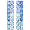 Swarovski Millenia Orecchini a clip lunghi placcati al rodio, taglio ottagonale, sfumati, blu, 7.2 cm x 1.7 cm, Cristallo, Cristalli