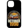 Jahrgang 1990 36. Geburtstag Awesome Custodia per iPhone 14 Grande da ottobre 1990 36° compleanno frase 36 anni