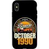 Jahrgang 1990 36. Geburtstag Awesome Custodia per iPhone X/XS Grande da ottobre 1990 36° compleanno frase 36 anni