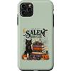 Salem Bookish Club Vibes Custodia per iPhone 11 Pro Max Spooky Salem Bookish Club Witchy Cat Reader, motivo: Halloween