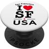 Bahaa's Tee I Heart San Francisco, San Francisco USA Californ Graphic PopSockets PopGrip Adesivo