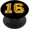 Leggende dello sport Baseball Softball Numero giallo n. 16 PopSockets PopGrip Adesivo