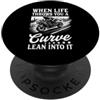 Asphalt Wisdom Quando la vita ti getta una curva si appoggia in esso motociclista PopSockets PopGrip Adesivo