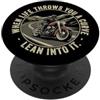 Two Wheels Endless Adventures Quando la vita ti getta una curva piegarsi dentro motociclista PopSockets PopGrip Adesivo