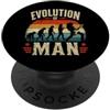 Primal Chord Studio Evoluzione dell'uomo chitarrista musicista retrò rock opera d'arte PopSockets PopGrip Adesivo